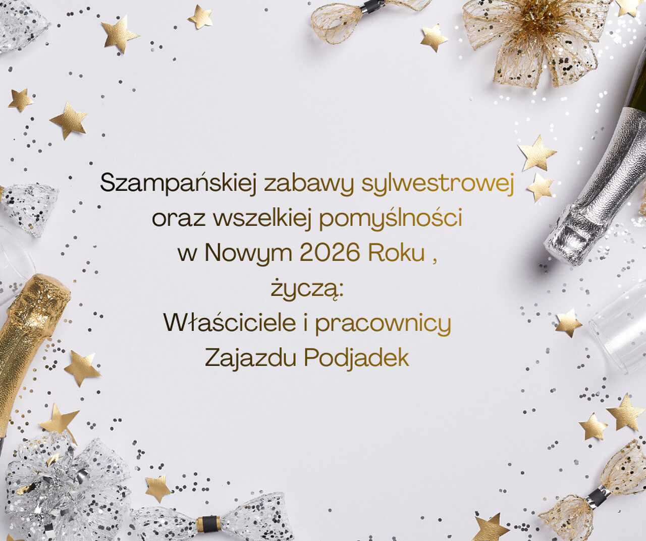 Read more about the article Na sylwestra i Nowy Rok małe zmiany w godzinach pracy zajazdu: