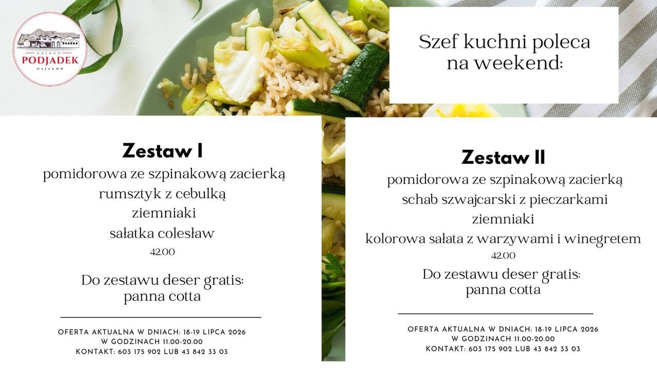 Read more about the article Zestaw weekendowy